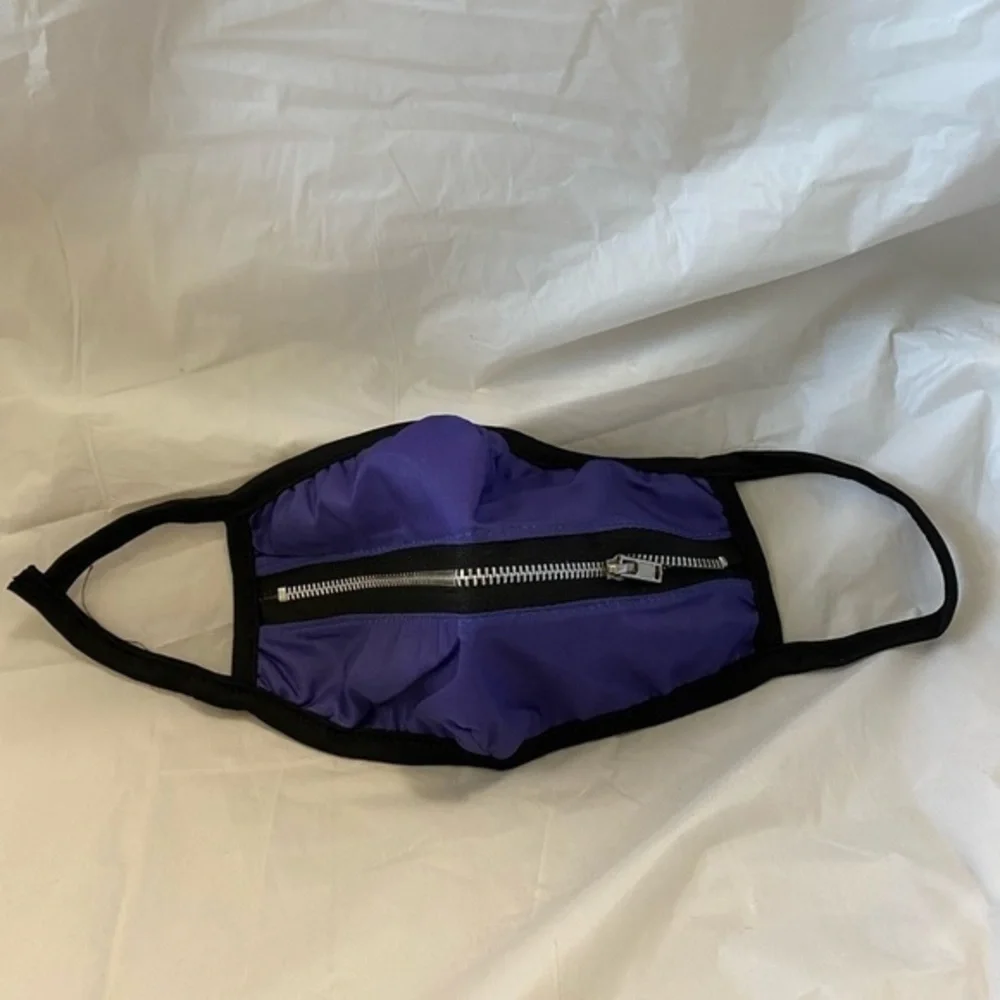 Fashion Cotton Zippered Face‎ Mask Purple